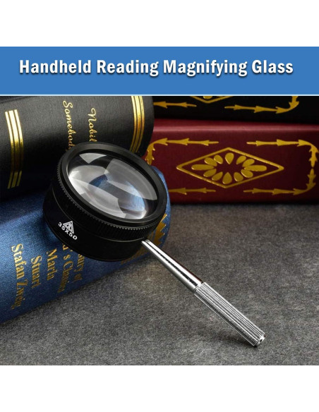 Lupa de Mano Rongon 35X con Lente de Vidrio 50mm