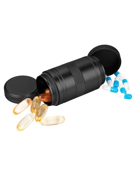 Caja de Pastillas de Metal SOBAHIDO AM PM Compacta Negra