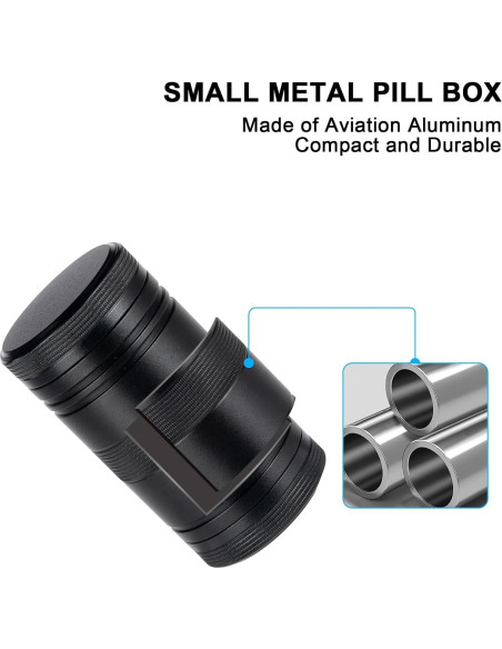 Caja de Pastillas de Metal SOBAHIDO AM PM Compacta Negra