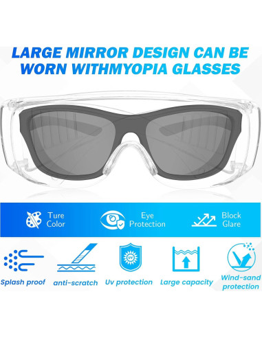 Gafas de Seguridad Claras WFEANG Paquete de 24 Ligeras