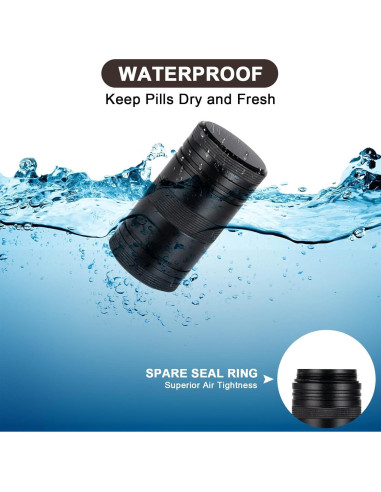 Caja de Pastillas de Metal SOBAHIDO AM PM Compacta Negra