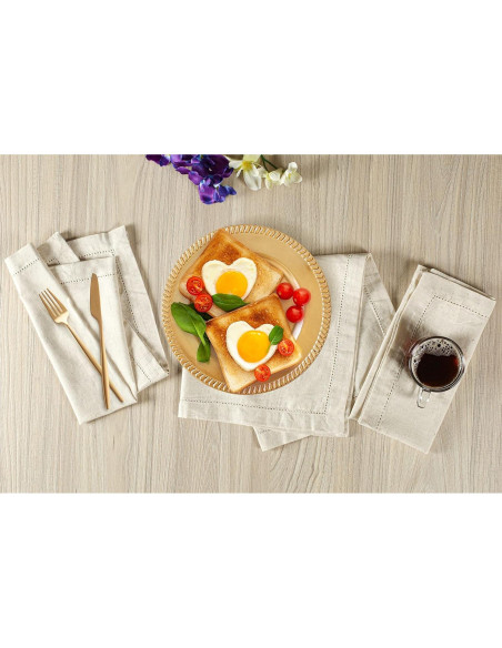 Servilletas de tela Hausattire 50x50 cm - Juego de 12 Natural
