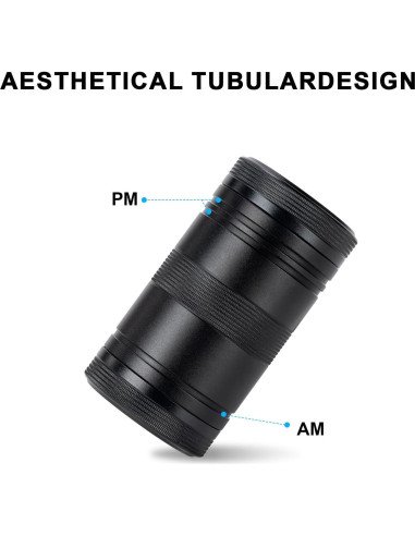 Caja de Pastillas de Metal SOBAHIDO AM PM Compacta Negra