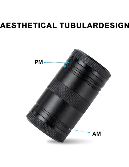 Caja de Pastillas de Metal SOBAHIDO AM PM Compacta Negra