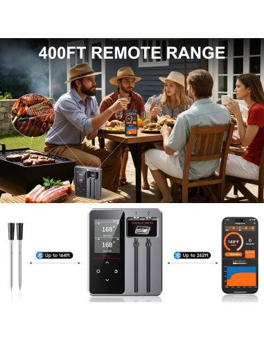 Termómetro de Carne Inalámbrico Bluetooth Newise BMT02 con 2 Probes