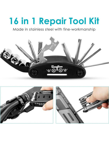 Kit de Reparación de Neumáticos WOTOW con Bomba Mini y Bolsa Impermeable