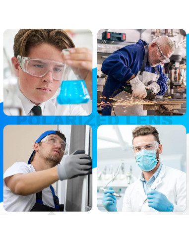 Gafas de Seguridad Claras WFEANG Paquete de 24 Ligeras