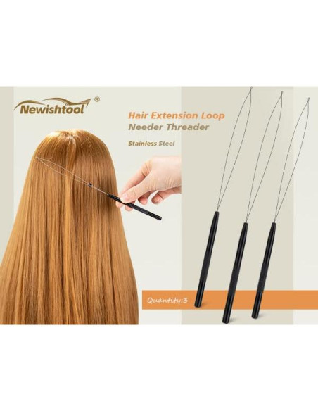 Kit de Herramientas para Extensiones de Cabello NEWISHTOOL 3 Pcs