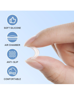 Almohadillas de Silicona Antideslizantes FOFALY - 10 Pares Negros 2