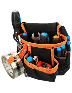 Bolsa de herramientas Lsazaff con 8 bolsillos naranja 2