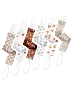 Set de 6 Clips de Chupete BUNNYBEE Unisex Osos Equilibrados