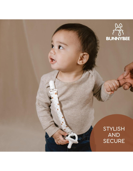 Set de 6 Clips de Chupete BUNNYBEE Unisex Osos Equilibrados
