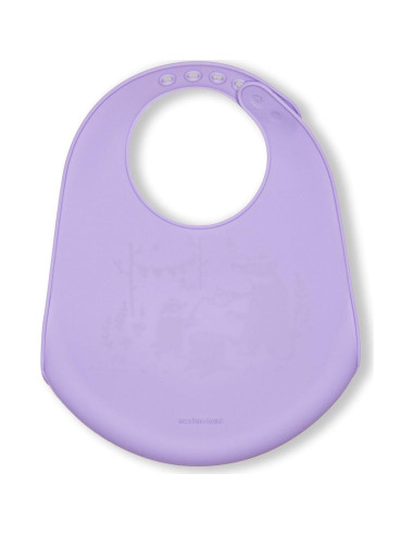 Babero Bucket Silicona Grado Alimenticio Familia Tejón - Lavanda