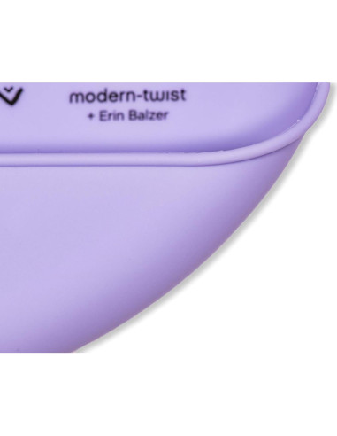 Babero Bucket Silicona Grado Alimenticio Familia Tejón - Lavanda