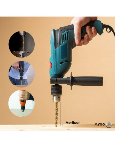 Juego de Brocas de Impacto Amoolo 1/4" 10 Piezas Titanio HSS