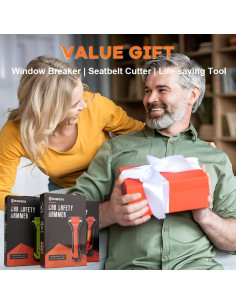 Martillo de Seguridad SINSEN 10 PCS Escape Emergencia 2-en-1 2