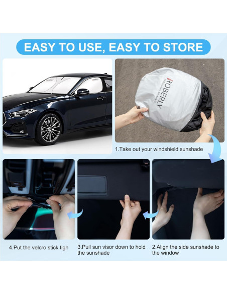 Protector Solar para Parabrisas Roberly 240T Plegable S 149.86x80.01cm
