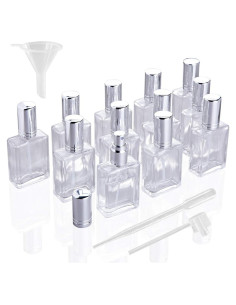 Set de 12 Botellas de Spray de Vidrio 15ml YU FENG con Accesorios