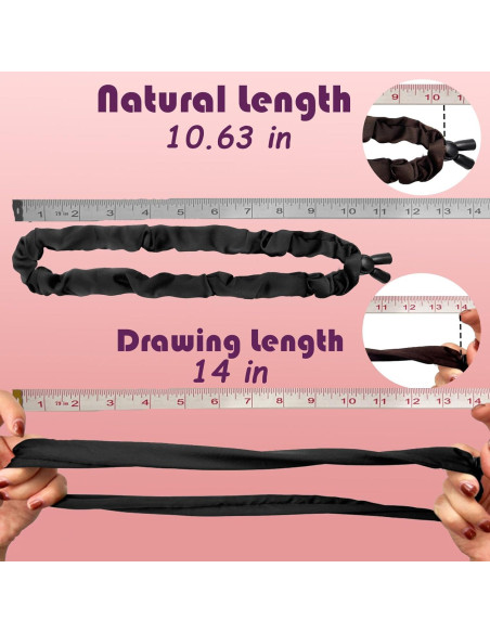4 Lazos de Satén Ajustables Bswox para Cabello Rizado