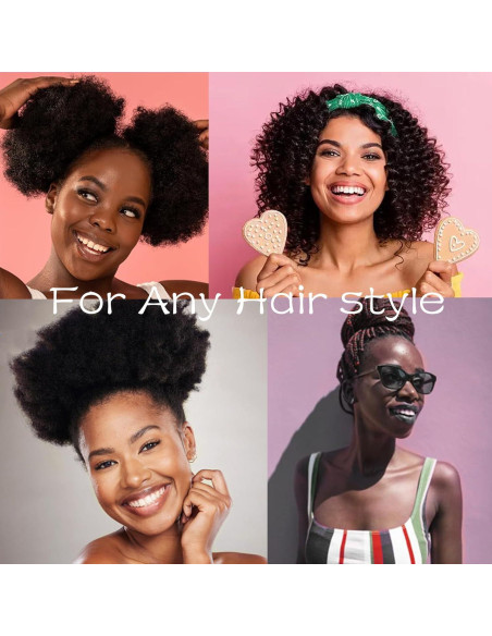 4 Lazos de Satén Ajustables Bswox para Cabello Rizado