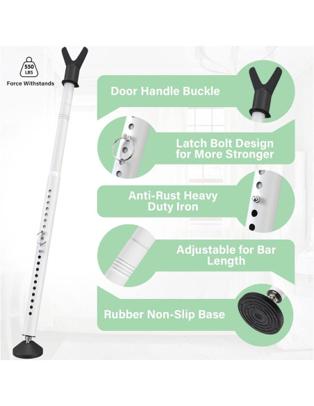 Barra de Seguridad Ajustable YeYeBest 71-114 cm para Puertas