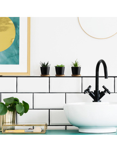 Hsei Paquete de 24 Macetas Mini Cerámica 6.4x5 cm con Bandeja