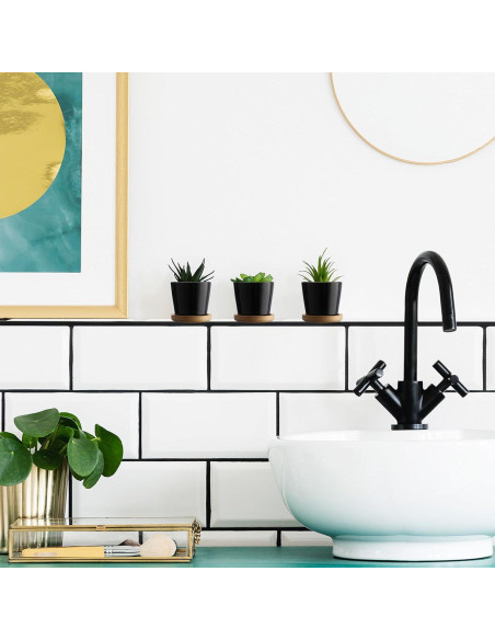 Hsei Paquete de 24 Macetas Mini Cerámica 6.4x5 cm con Bandeja