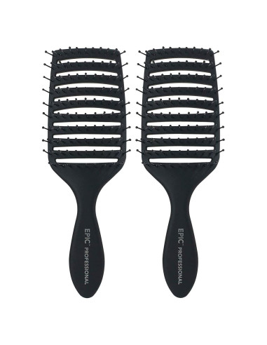 Cepillo Desenredante Profesional Wet Brush Negro 2 Piezas