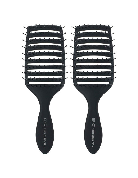 Cepillo Desenredante Profesional Wet Brush Negro 2 Piezas