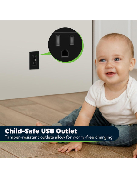 Enchufe USB TOPGREENER 15A 4.2A 3 Puertos Tipo C y A Negro Enchufe USB TOPGREENER 15A 4.2A 3 Puertos Tipo C y A Negro