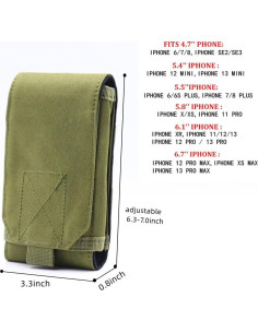 Funda táctica MOLLE para teléfono móvil EDC - Heyqie 2