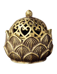 Quemador de Incienso Loto Dorado Pxiryanlow 3x3cm Vintage