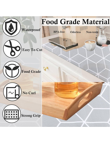 Forro de Estante Antideslizante GMCOZY 25.4 cm x 6.1 m Gris