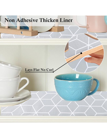 Forro de Estante Antideslizante GMCOZY 25.4 cm x 6.1 m Gris