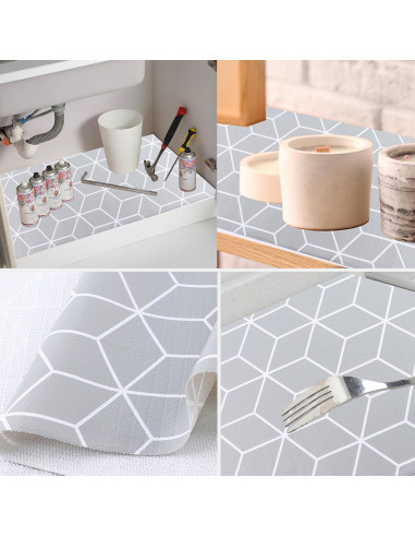 Forro de Estante Antideslizante GMCOZY 25.4 cm x 6.1 m Gris