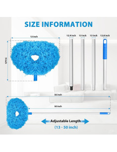 Plumero Limpiador de Ventilador LUFMWCWD con Extensión 33-140cm 2