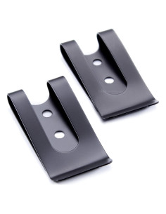 Clip de Cintura Metal Universal HolsterSmith Negro Sin Hardware