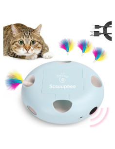 Juguete Interactivo para Gatos Scsuupoee EXSHDN Azul