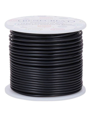 Alambre de Joyería BENECREAT 12 Gauge Negro 30m Mate