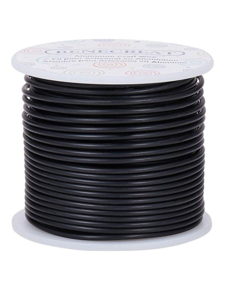 Alambre de Joyería BENECREAT 12 Gauge Negro 30m Mate