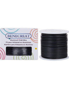 Alambre de Joyería BENECREAT 12 Gauge Negro 30m Mate 2