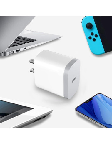 Cargador USB C Rápido 20W 2 Pack Blanco OFSPOWER