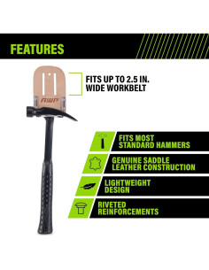 Soporte de Martillo de Cuero AWP, 6.5 cm de Alto, Durable 2
