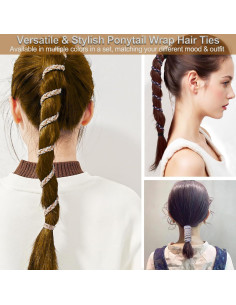 Coletas de Pelo Trenzadas Elásticas Merunone 45.72cm - 3 Piezas 2