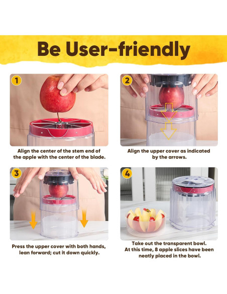 Cortador de Manzanas Newness 8 Rebanadas Acero Inoxidable 13 cm Cortador de Manzanas Newness 8 Rebanadas Acero Inoxidable 13 cm