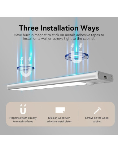 Luces LED Bajo Gabinete Xinp 20cm Recargables Sensor Movimiento