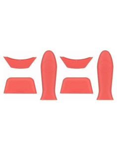 Cubiertas de mango de silicona Emoly, 2 piezas, rojas, 15 cm