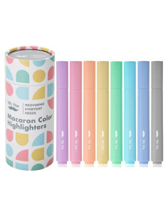 Marcadores Fluorescentes Mr. Pen, 8 Colores Macaron, 0.5mm