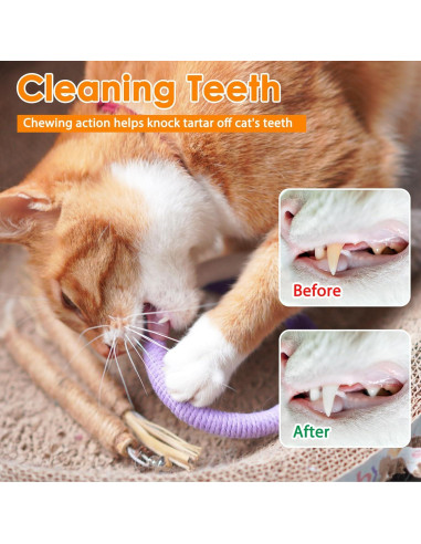 Juguetes para Gatos Tocirelo - Paquete de 6 Cuerdas Masticar