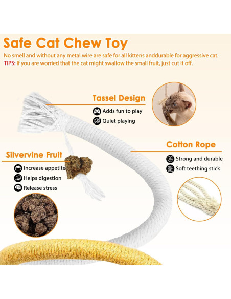 Juguetes para Gatos Tocirelo - Paquete de 6 Cuerdas Masticar Juguetes para Gatos Tocirelo - Paquete de 6 Cuerdas Masticar